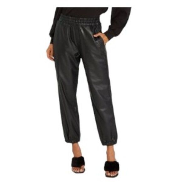 Sanctuary Neo Faux Leather Pull-On Pants Black Medium NWOT - Picture 1 of 1